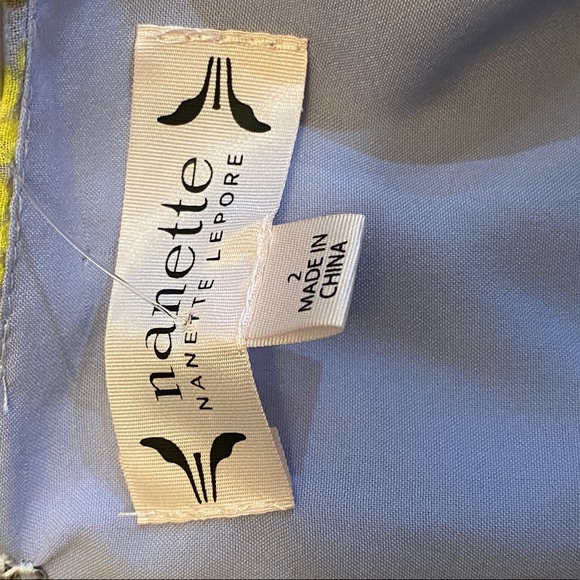 Nanette Lepore Lemon Meringue Spring Bloom asymmetrical ruffle print dress - Picture 8 of 12